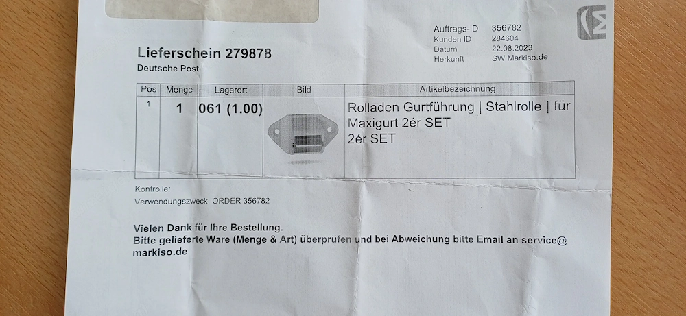 Rollladengurt 23mm Ersatzteile 
