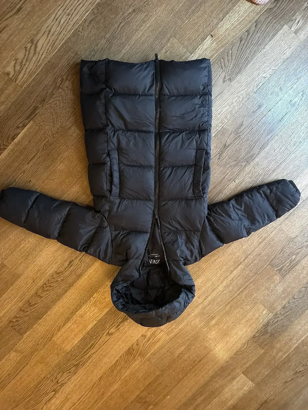 Wintermantel lang in schwarz ZARA GR. 140cm