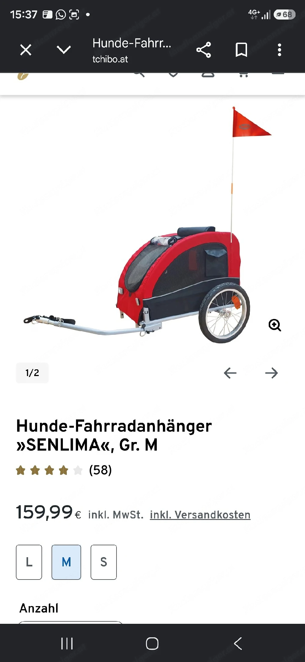 Hunde Fahrrad Anhänger 