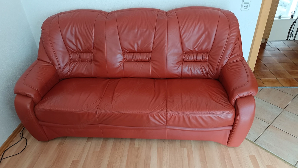3er Couch echtes Leder