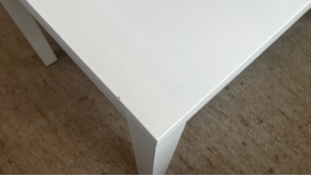 IKEA Esstisch ausziehbar + 6 Stühle weiß