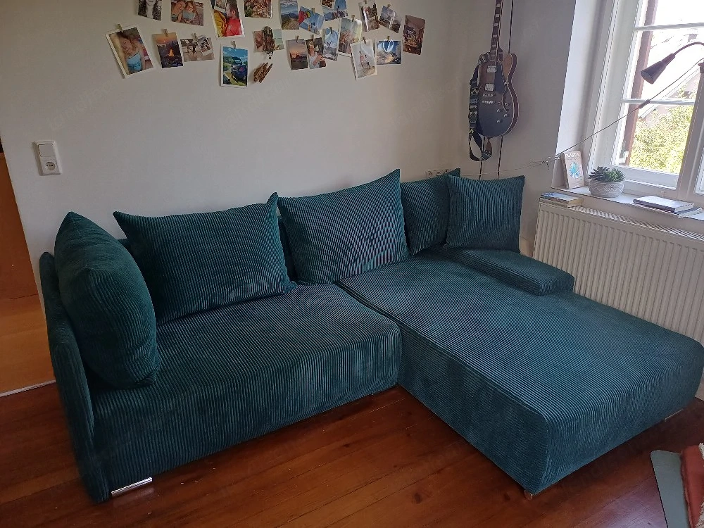 Eckcouch petrol neu