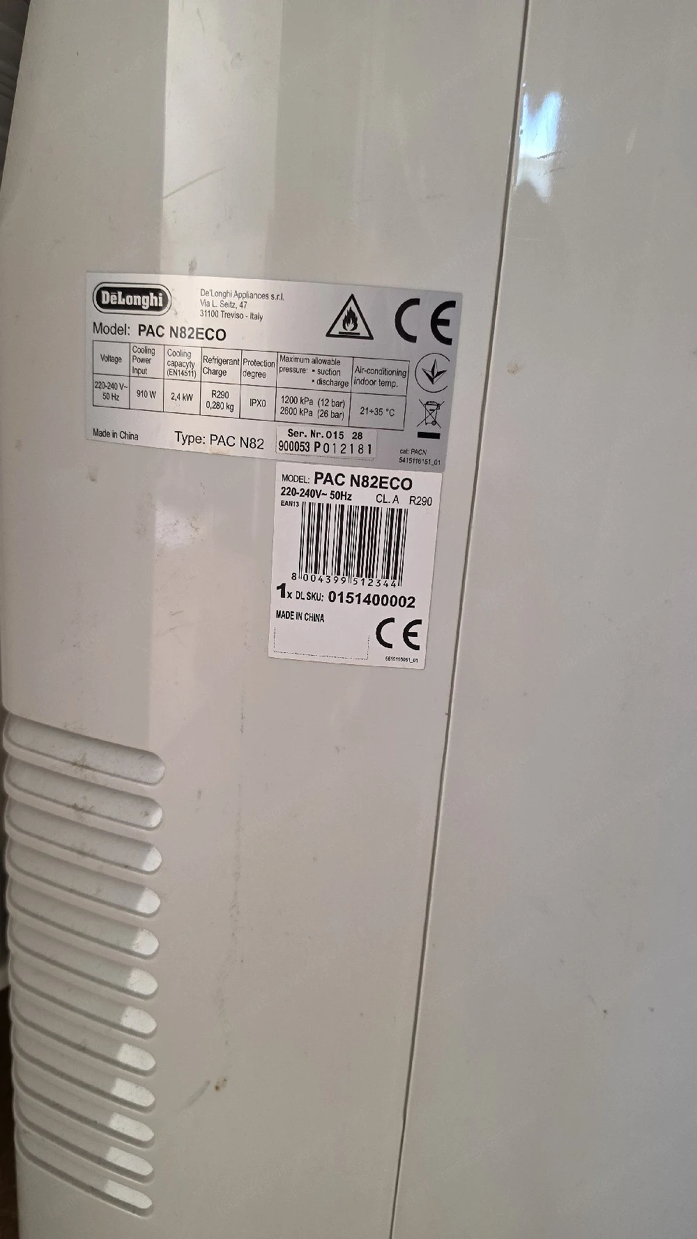 deLonghi mobile klimaanlage PAC N82ECO