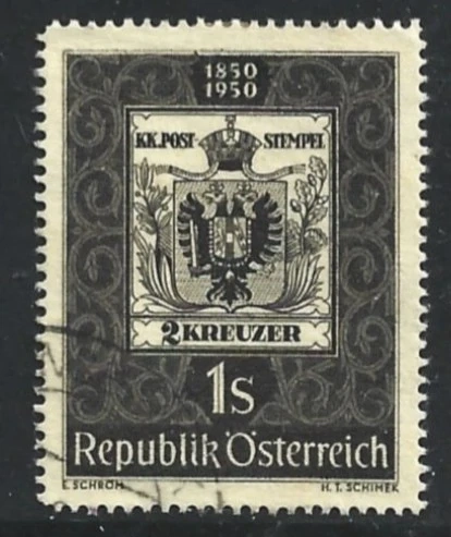 1950 ÖSTERREICH 100 J. Östr. Briefmarke