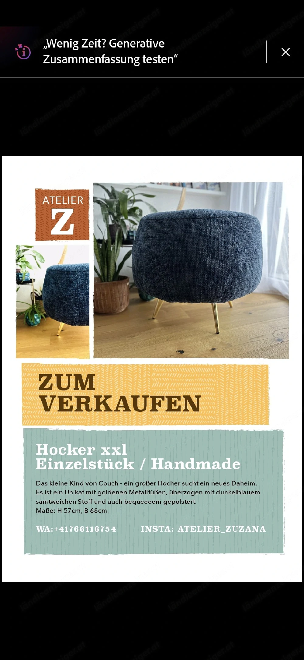 Unikat Hocker