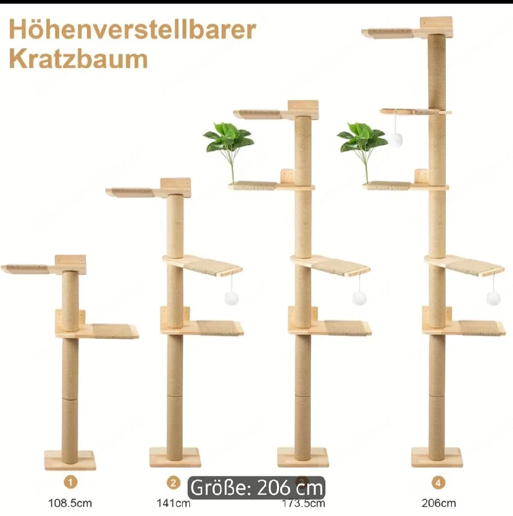2 x Katzenkletterbaum Wandmontage   NEU + Outdoor-Set (gegen Spende)