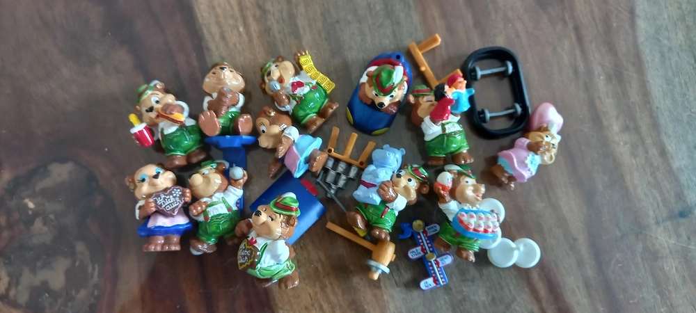 Ü-Eier Figure "Top Ten Teddies in Volksfest Stimmung" 1996 komplett !