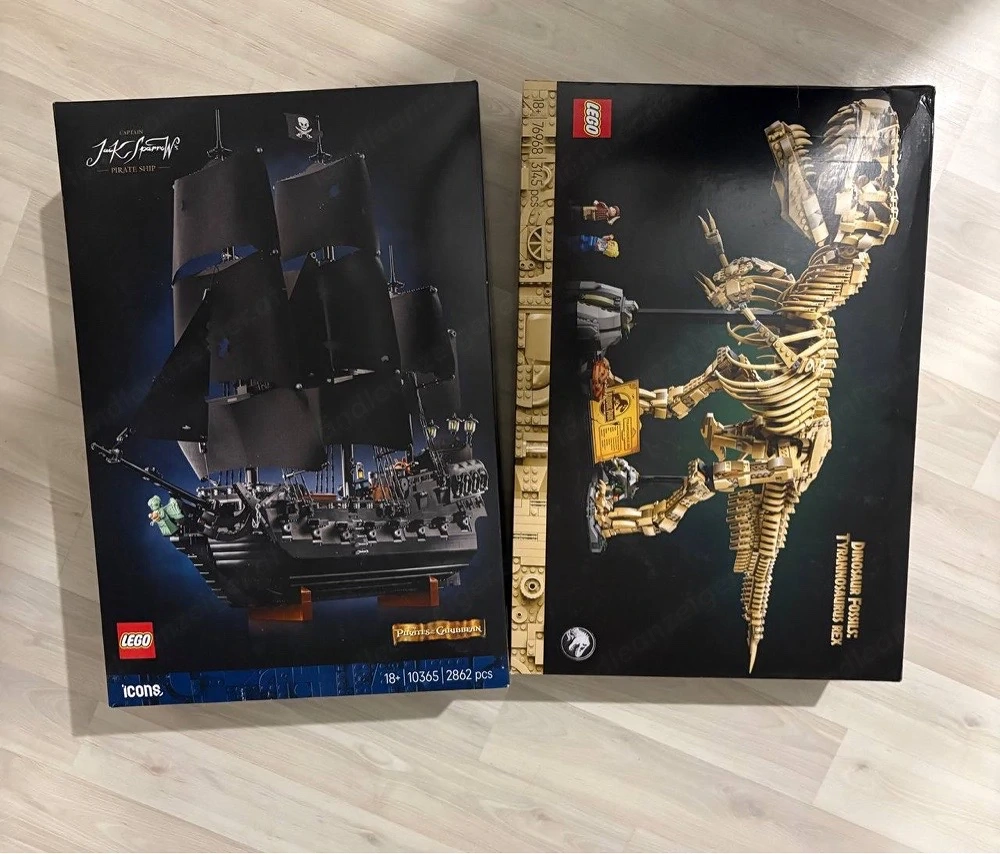 2x LEGO 18+ Sets   Captain Jack Sparrow s Piratenschiff & T. rex Komplett 1 