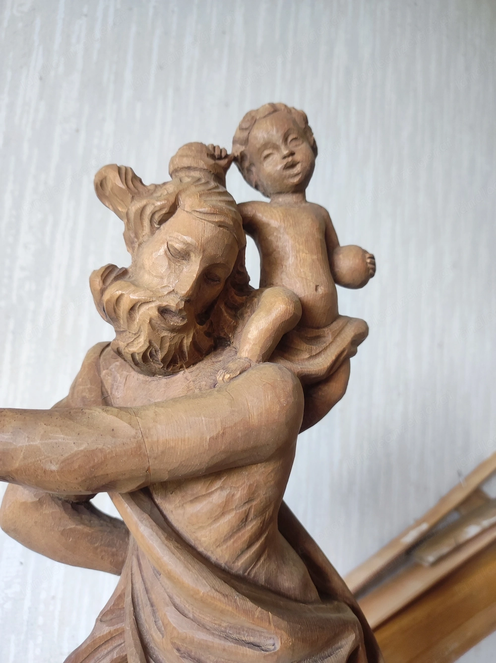 Hl.Christophorus mit Jesukind Holzfigur
