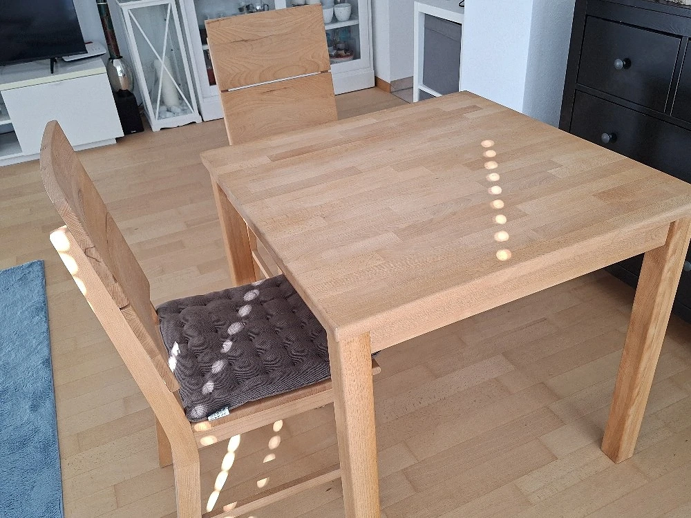 Holztisch&2Holzsessel