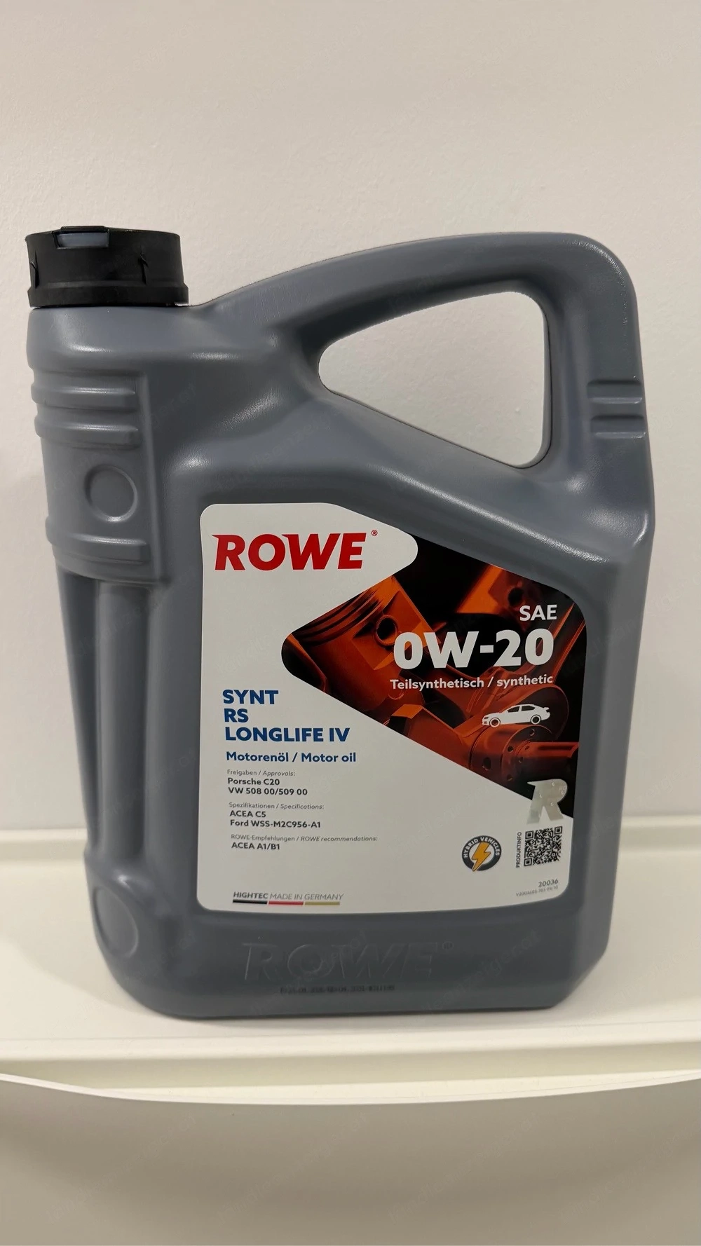 ROWE Hightec SYNT, RS Longlife IV Motoröl 0W-20 5 Liter Kanister