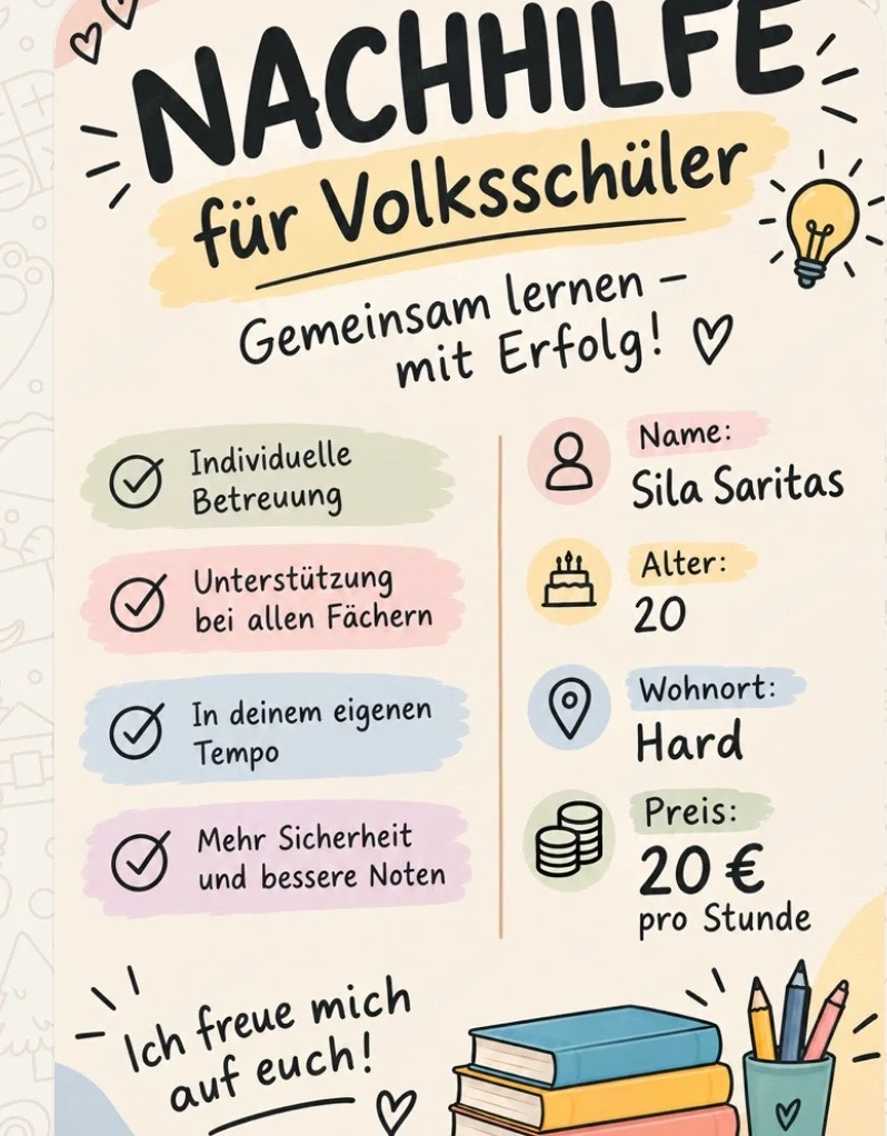 nachhilfe für volksschüler