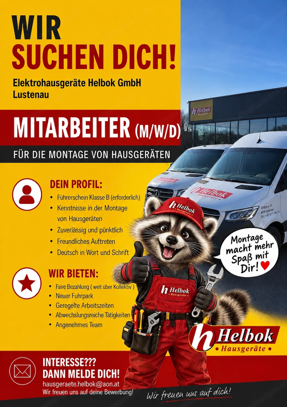 Wir suchen Verstärkung für unser Montage-Team