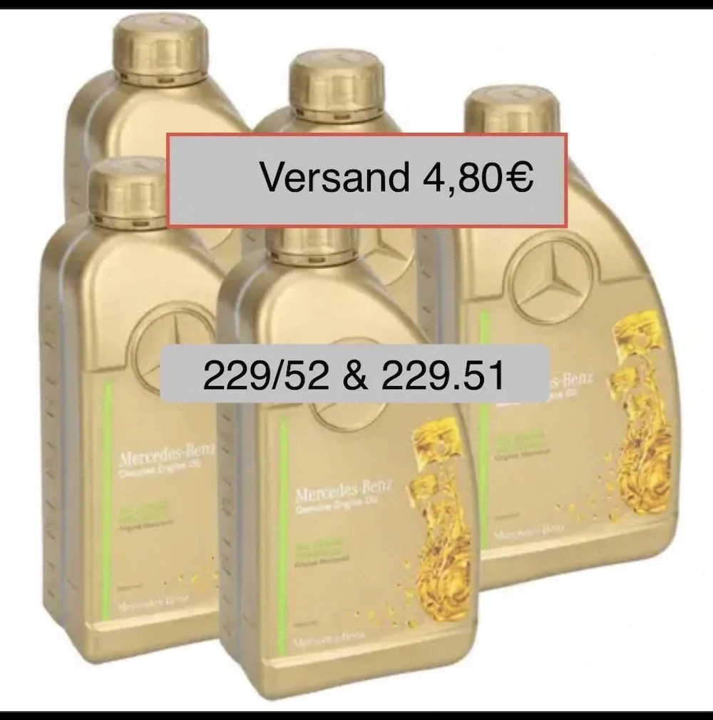 NEU & Original MB Neuerste Generation 5 Liter (auch, 6 Liter 7 Liter, 1 Liter) 5w30 LL Motoröl 