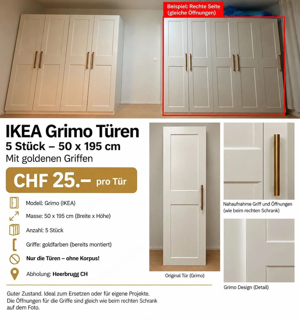 PAX Türen (ohne SCHRANK bzw. Korpuss)