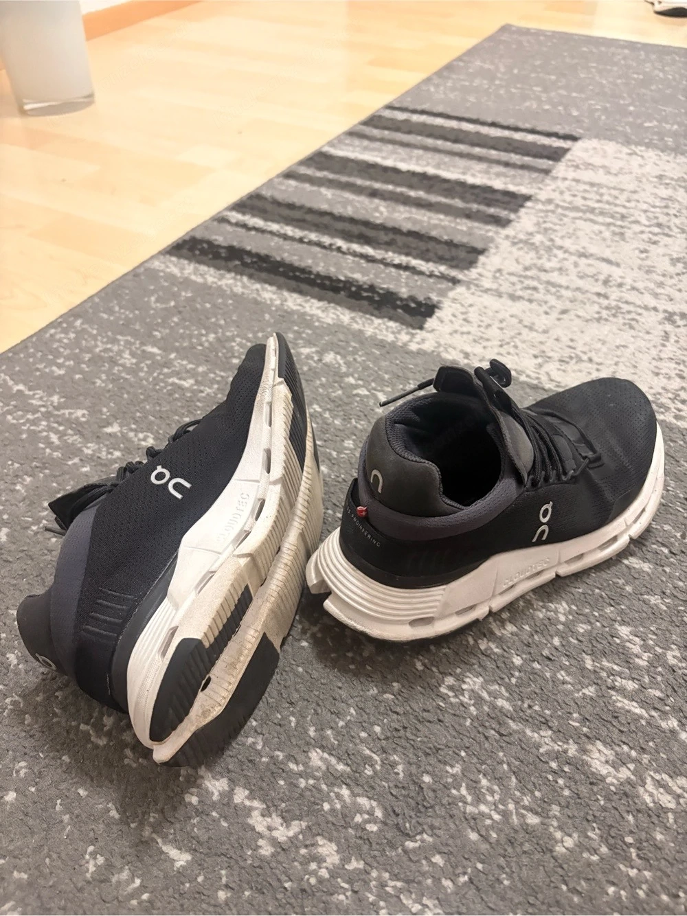 On Cloudnova Sneaker   Schwarz Weiß   Gr. 37.5