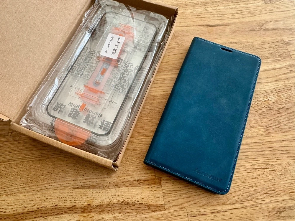 Hülle und 2x Folie für iPhone 15 Pro Max