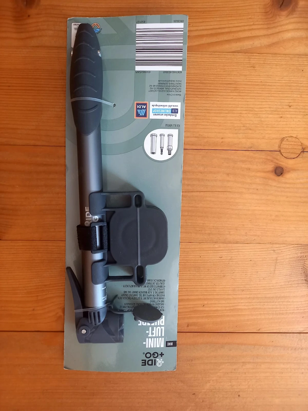 BIKE RIDE +GO. Mini-Luftpumpe inkl. Rahmenhalterung   Neu
