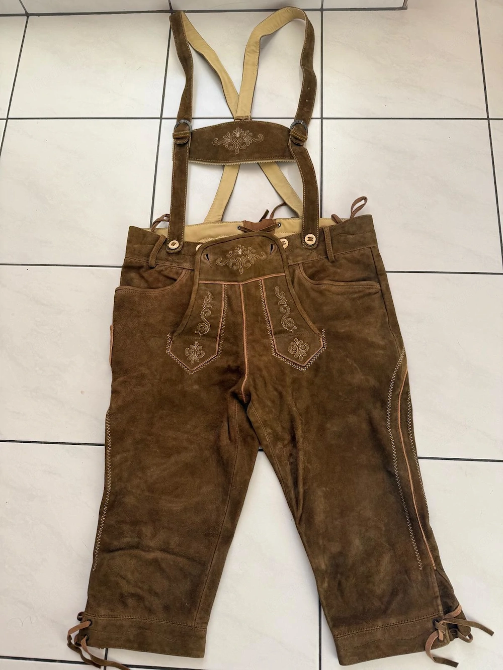 Leder Kniebundhose Gr. 52