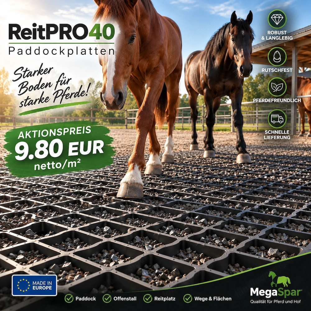 Paddockplatten & Paddockgitter kaufen - robuste Rasengitter für Paddocks und Reitplätze