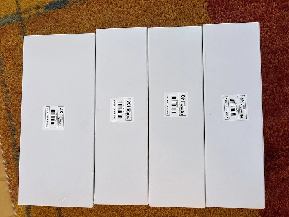 4x Druckerpatronen Epson T01C1 T01C2 T01C3 T01C4   CMYK   neu