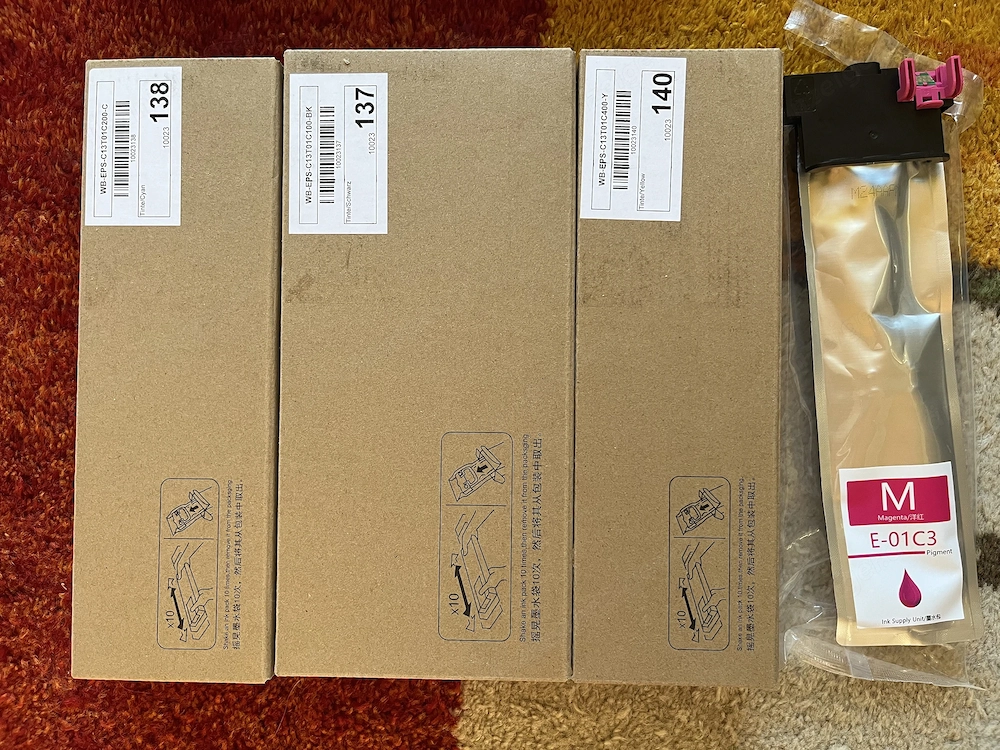 4x Druckerpatronen Epson T01C1 T01C2 T01C3 T01C4   kompletter CMYK-Satz