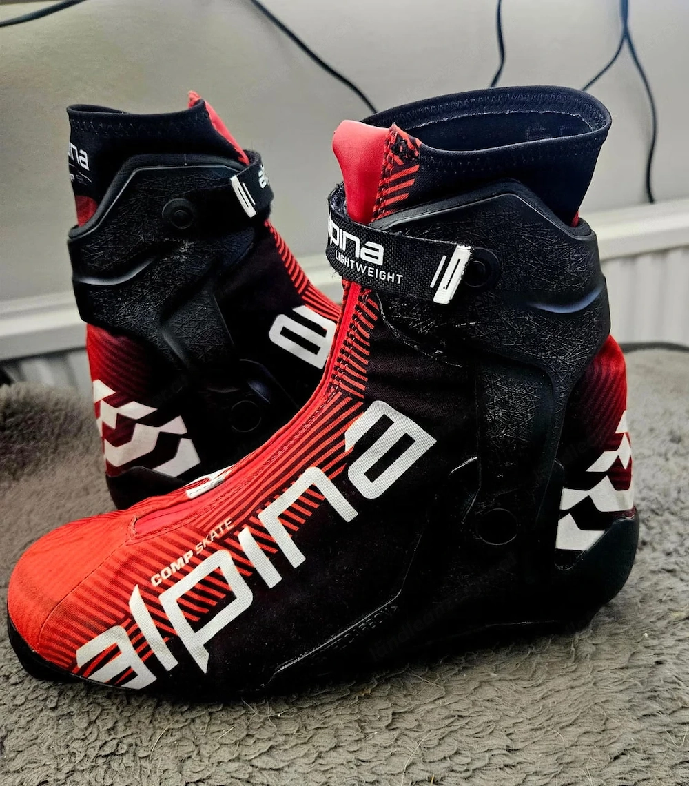 Alpina Comp Skate Skischuhe rot schwarz