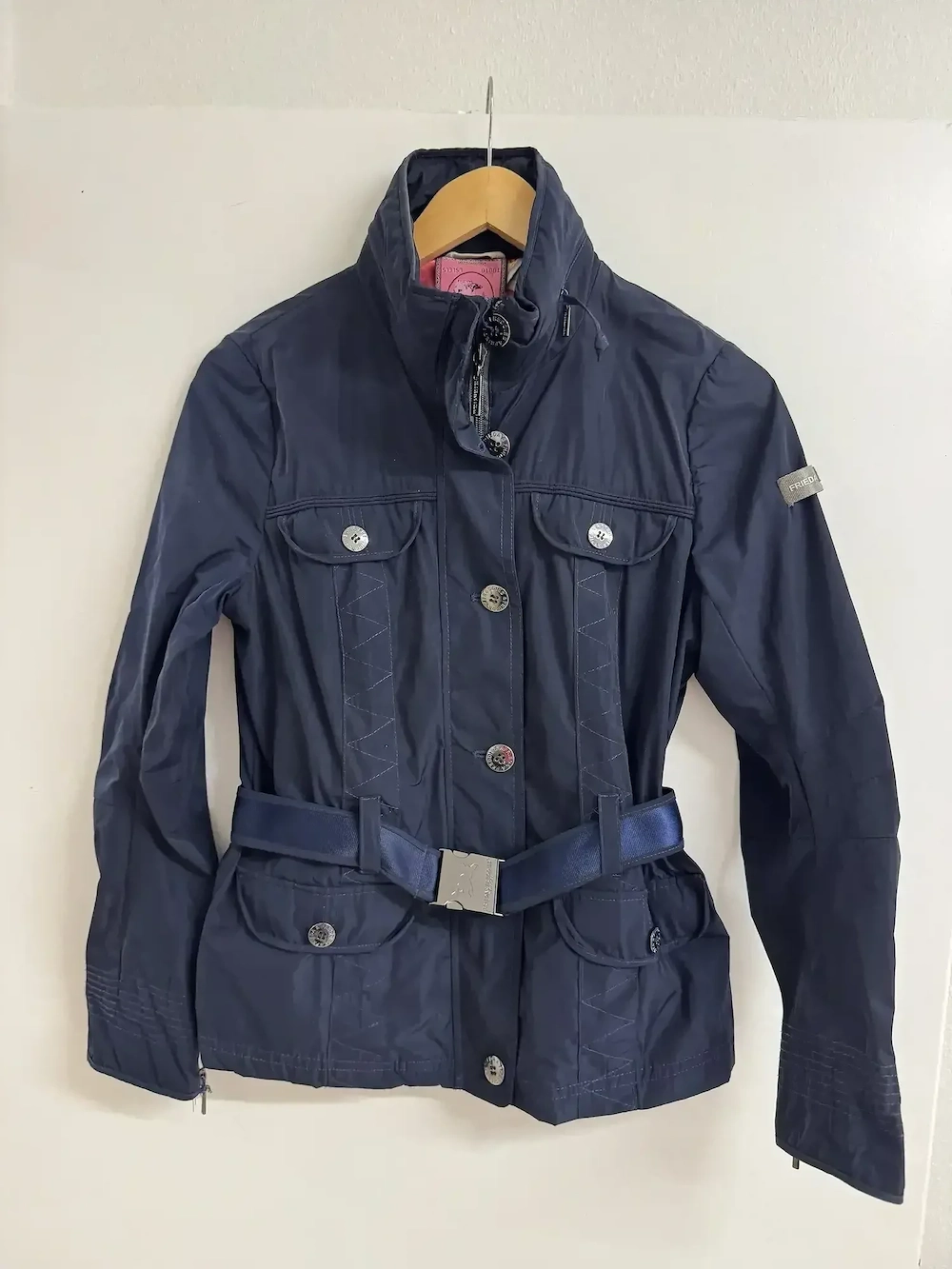 Jacke F"rieda & Freddies" kurz   blau   mit Gürtel   Gr. S