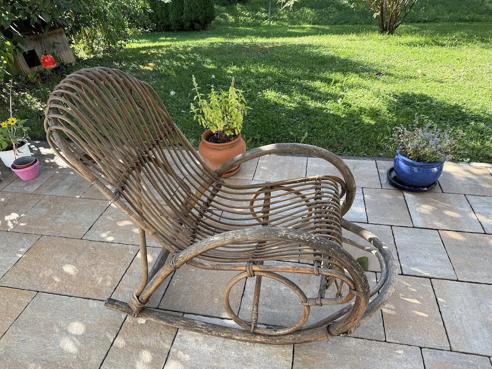 Schaukelstuhl Rattan