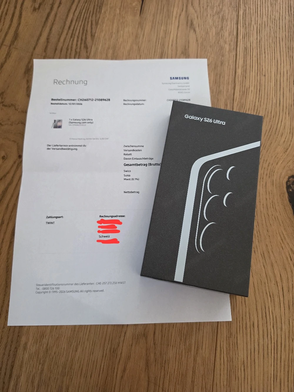 Samsung S26 Ultra 12 256gb Silber neu und ungeöffnet!