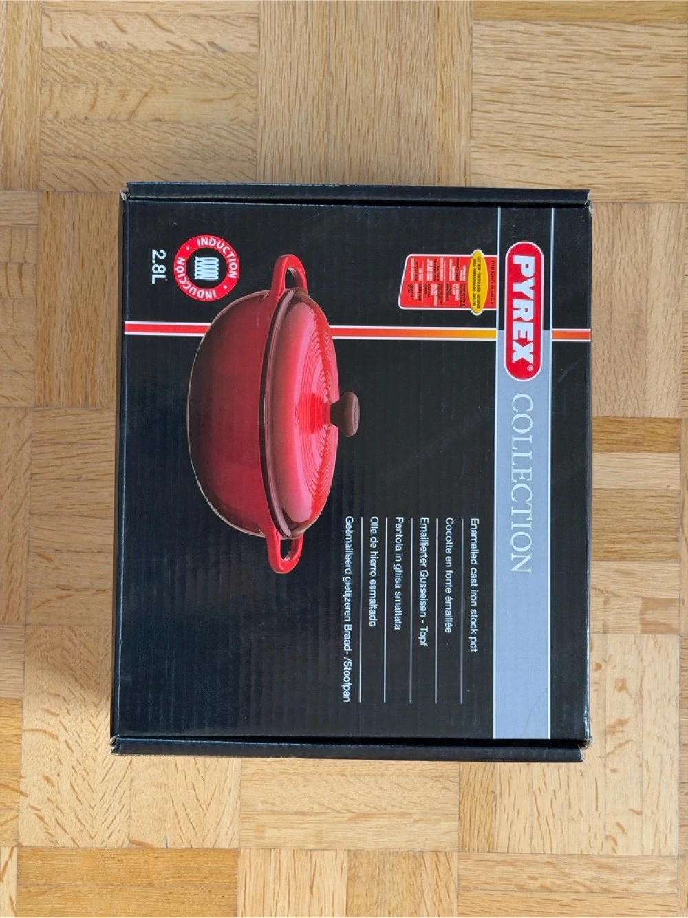 Pyrex Collection Gusseisen-Bräter rot, 2,8L - NEU  OVP, nie benutzt