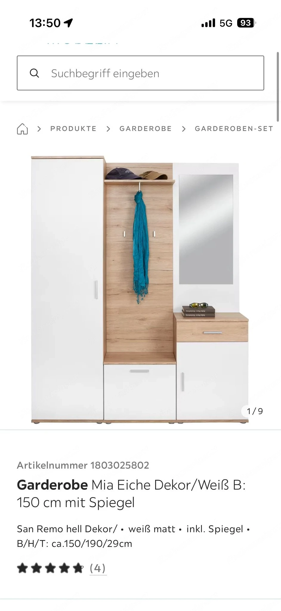 Garderobe Möbelix 