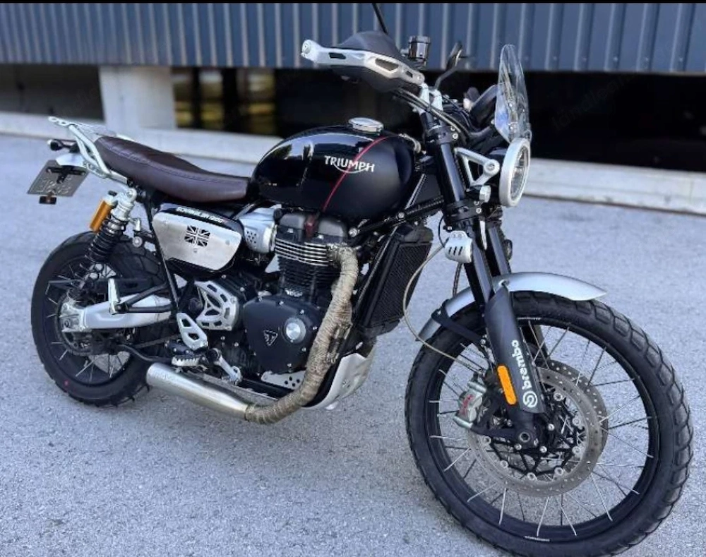 Mass - Auspuff für Triumph Scrambler 1200 mit EG-ABE, kurz