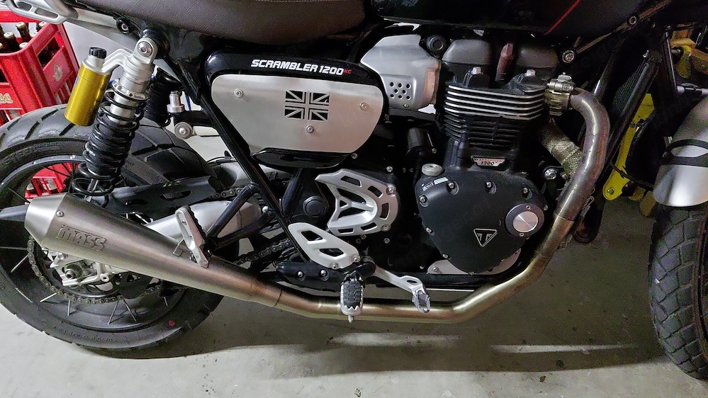 Mass - Auspuff für Triumph Scrambler ab Bj. 2019 mit EG-ABE, lang