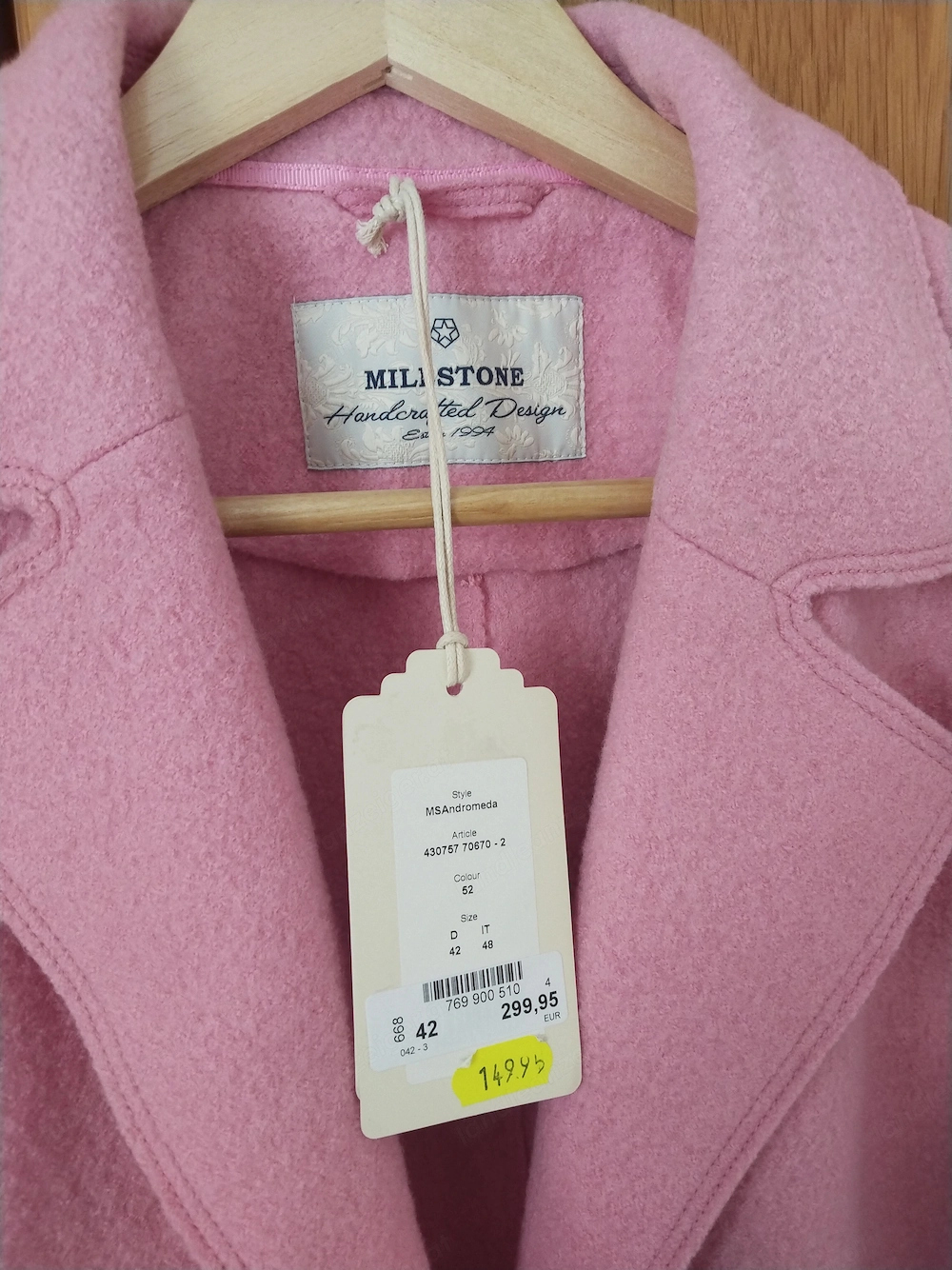 Mantel aus 100% Wolle in Größe 42