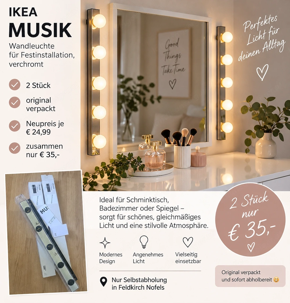 Ikea MUSIK Lampen originalverpackt 