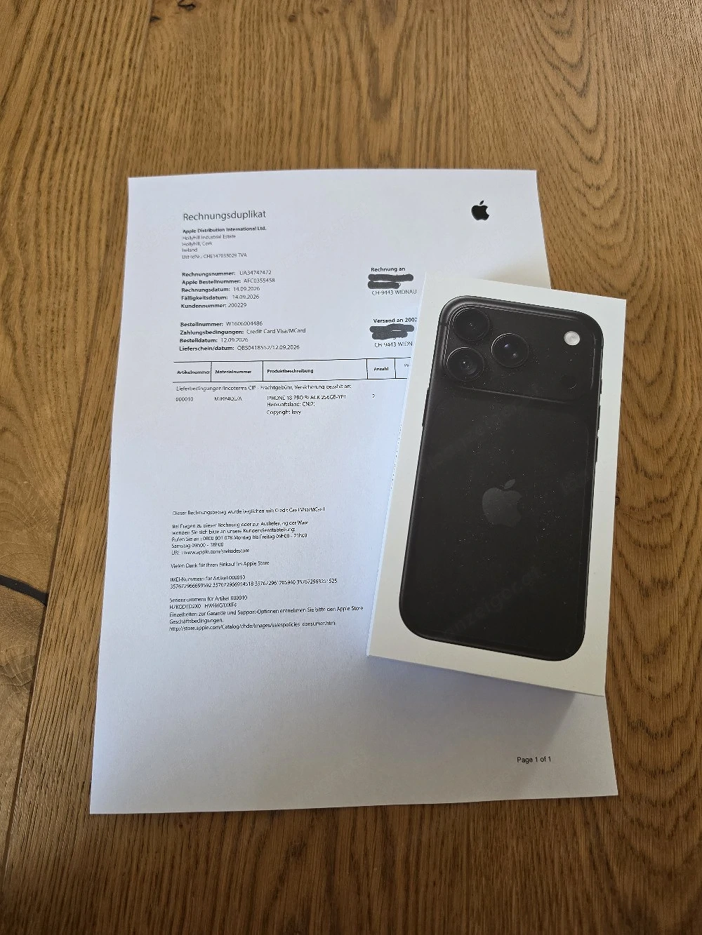 iPhone 18 Pro 256gb Schwarz neu und ungeöffnet! Sofort verfügbar!