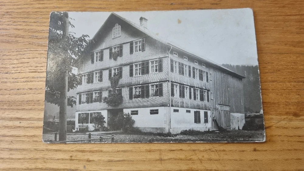 FLOHMARKT Rarität: Historische Ansichtskarte  Haus Hannes Bereuter  Müselbach   Alberschwende