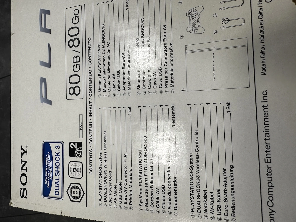 Sony PlayStation 3 PS3 Fat 80GB CECHL04 mit OVP + 2 Controller