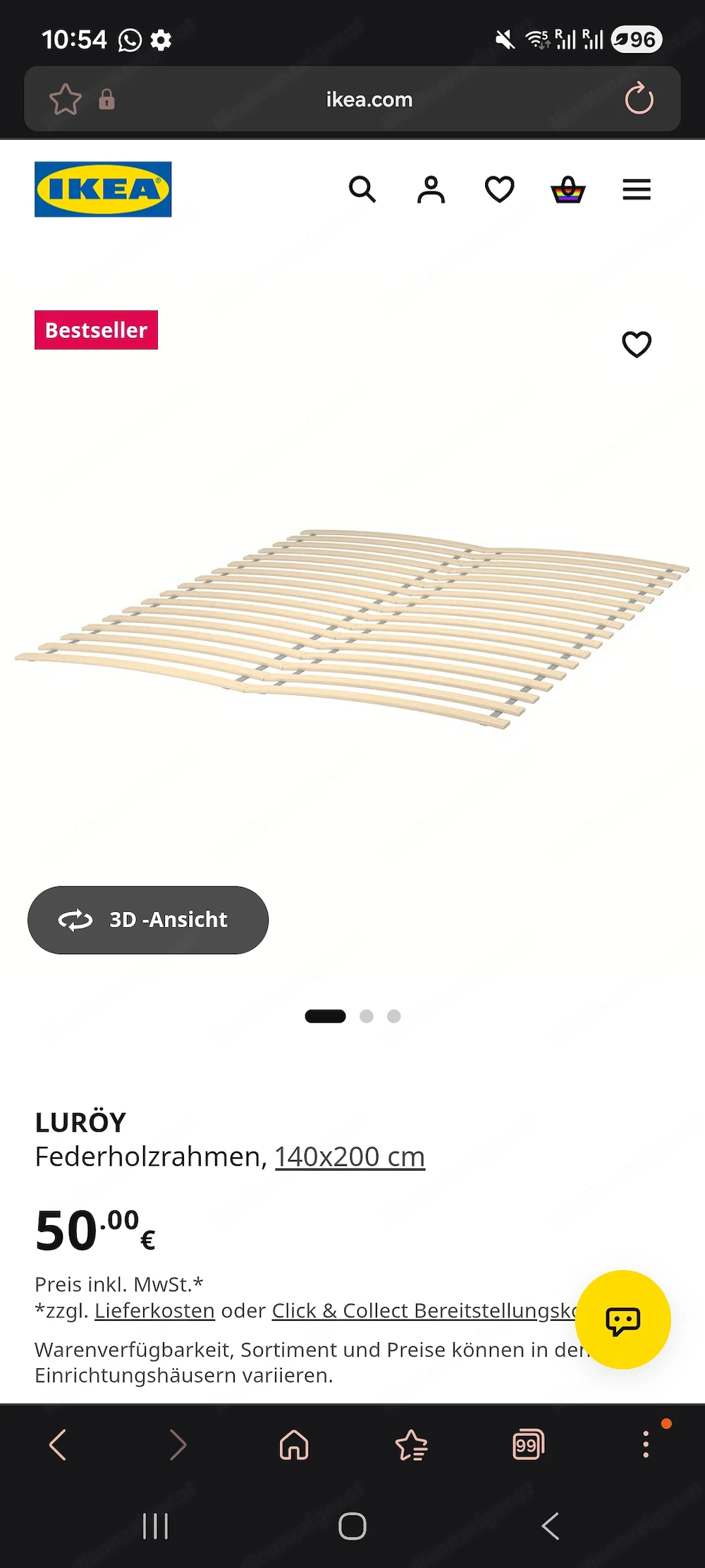 Lattenrost **zu verschenken** 2x70 cm (140 200)