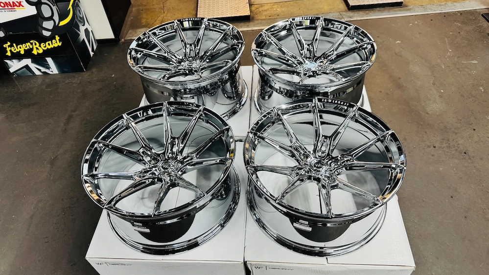 Wheelforce RACE 2 FORGED 22 Zoll Rhodium BMW M5 G90 G99 Deep Concave