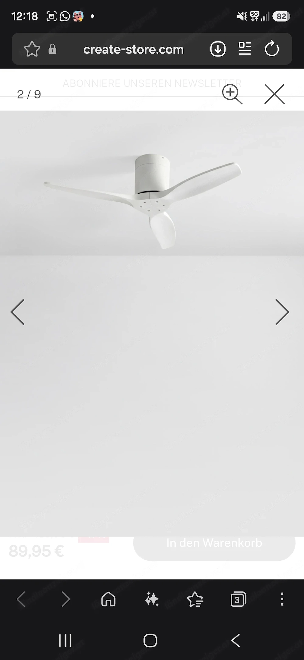 Wind calm deckenventilator 