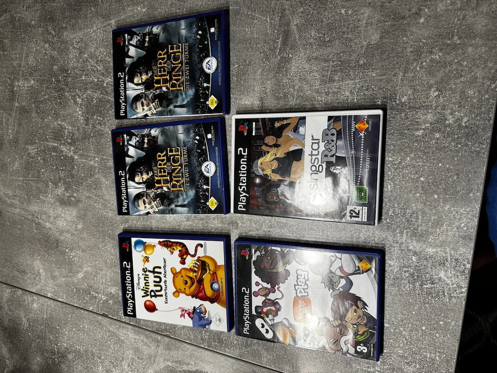 PS2 Spielesammlung + originale Sony Memory Card