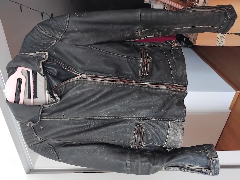 Tolle Lederjacke Vintage braun