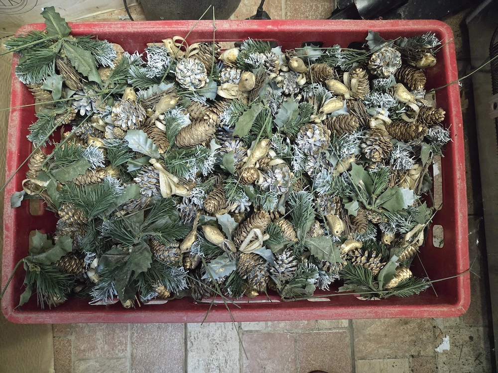 Weihnachtsschmuck Gesteck basteln