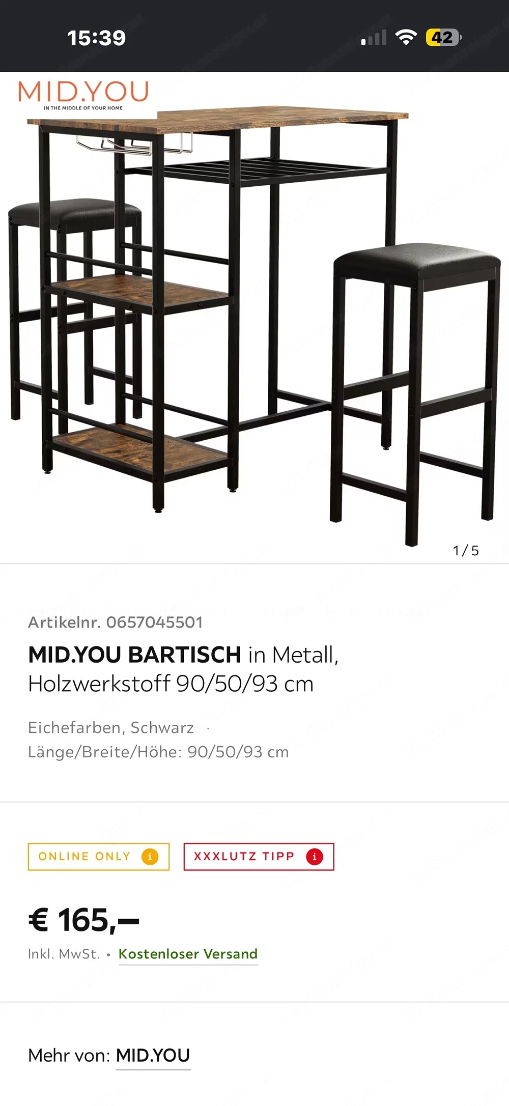 Tisch und 2 stühle
