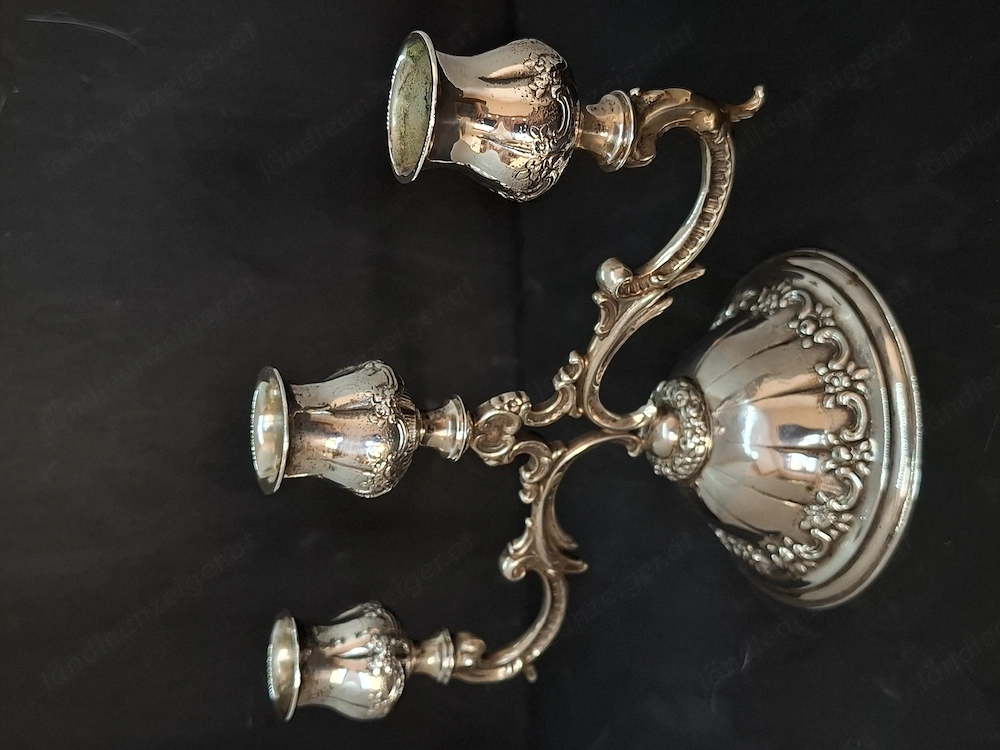 Alter 800er Silber Kerzenständer Kerzenleuchter antik