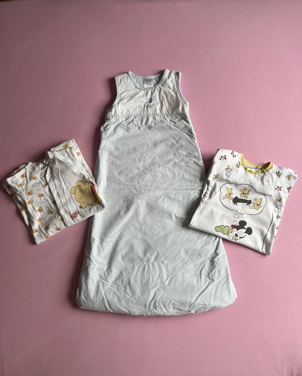 H&M Baby-Schlafsack, Gr. 86 98 (1-3Y) + zwei Langarm-Pyjamas, Gr. 80 (9-12M)