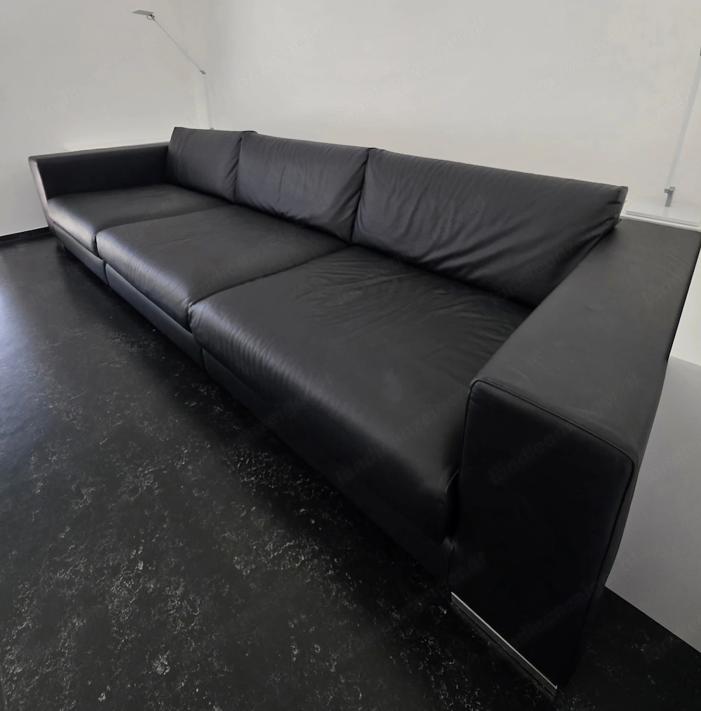 Ledercouch Ventura italia Modell Lara 106 schwarz in sehr gutem Zustand