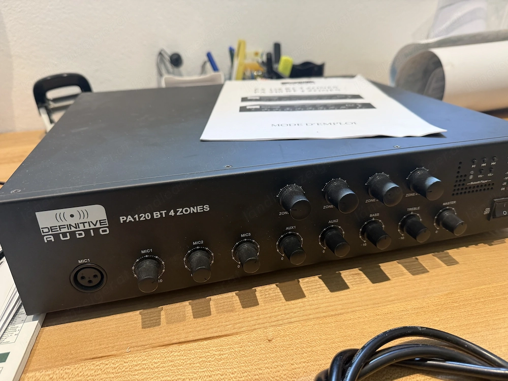Definitive Audio PA 120 BlueTooth   ELA-Verstärker 4 Zonen 120W (wie neu)